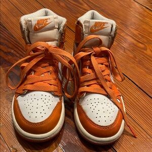 Nike High-Top Sneakers - Orange and White